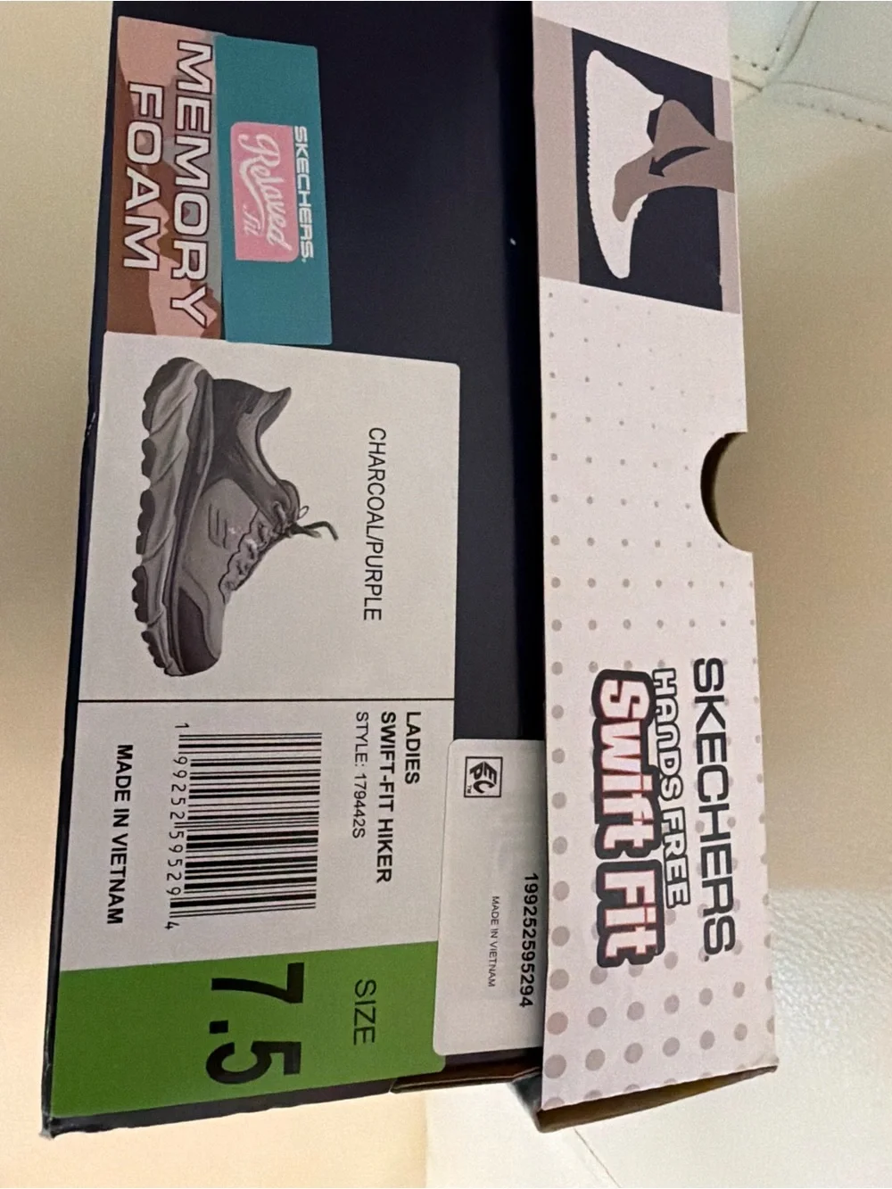 Skechers Women's Gray Sneakers with Purple Accents